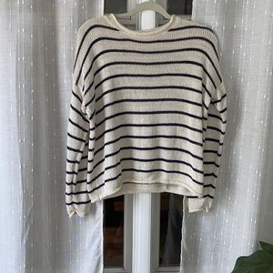 Vici Open Knit Striped Sweater